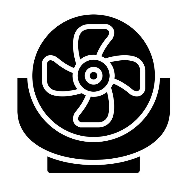 Diseño vectorial Ventilador de escritorio Estilo de icono
