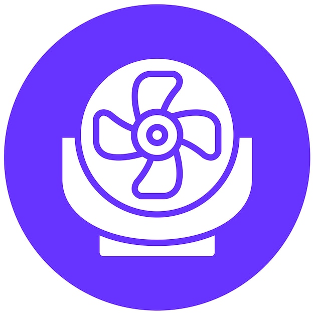 Diseño vectorial Ventilador de escritorio Estilo de icono