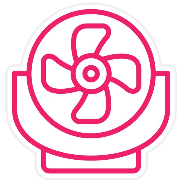 Diseño vectorial Ventilador de escritorio Estilo de icono