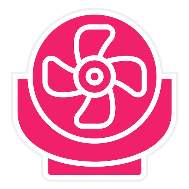 Diseño vectorial Ventilador de escritorio Estilo de icono