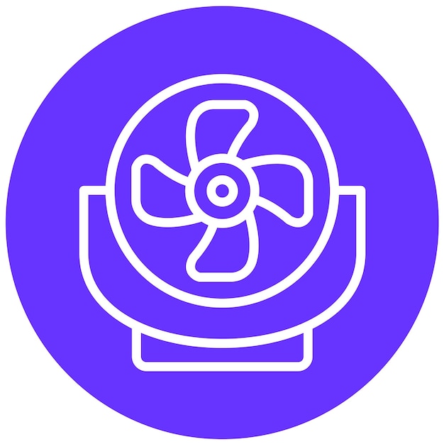 Diseño vectorial Ventilador de escritorio Estilo de icono