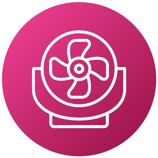 Diseño vectorial Ventilador de escritorio Estilo de icono