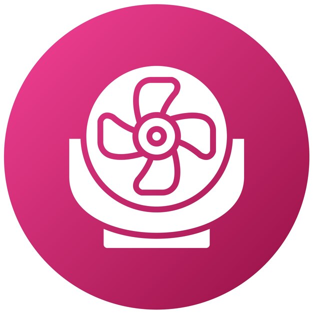 Diseño vectorial Ventilador de escritorio Estilo de icono