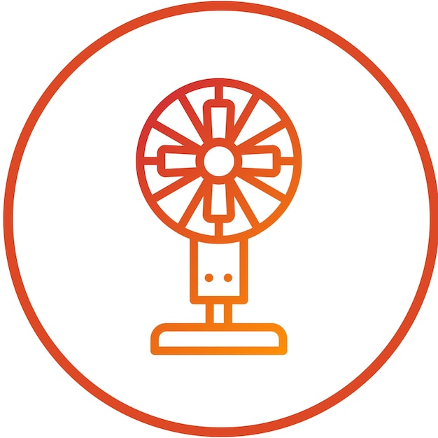 Diseño vectorial Ventilador de piso Estilo de icono