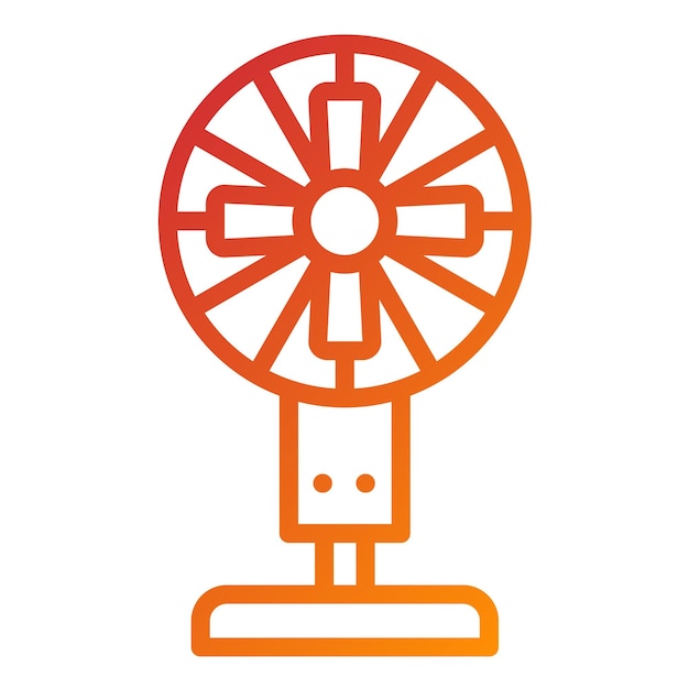 Diseño vectorial Ventilador de piso Estilo de icono