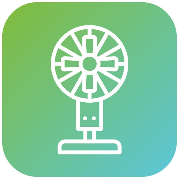 Diseño vectorial Ventilador de piso Estilo de icono