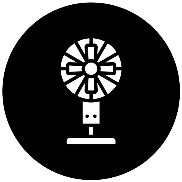 Diseño vectorial Ventilador de piso Estilo de icono