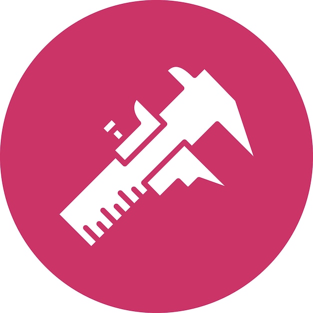 Diseño vectorial Vernier Caliper Estilo del icono