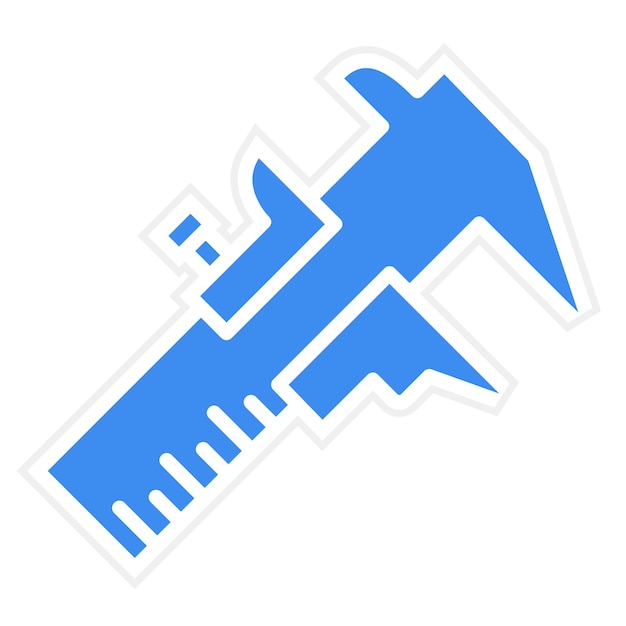 Vector diseño vectorial vernier caliper estilo del icono