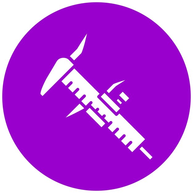 Diseño vectorial Vernier Caliper Estilo del icono
