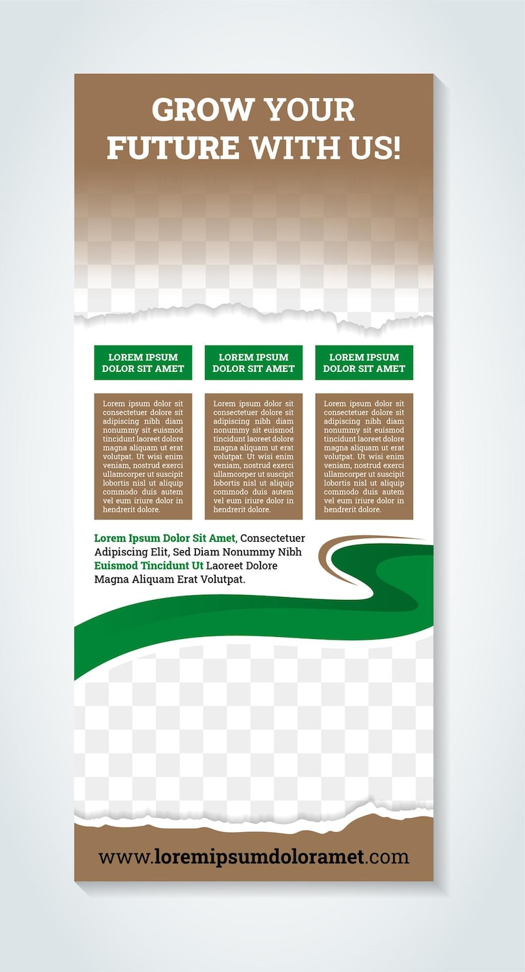 Vector diseño vectorial vertical banner tecnología de red de fondo titular es crecer el futuro con nosotros