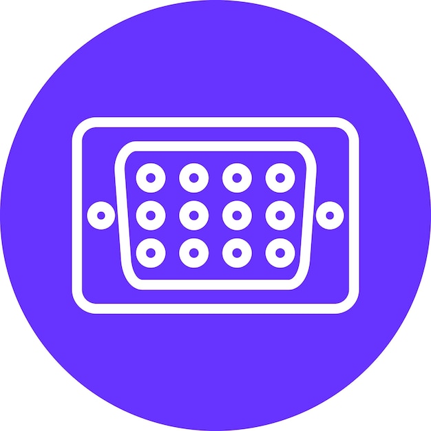 Diseño vectorial Vga Estilo de icono de puerto
