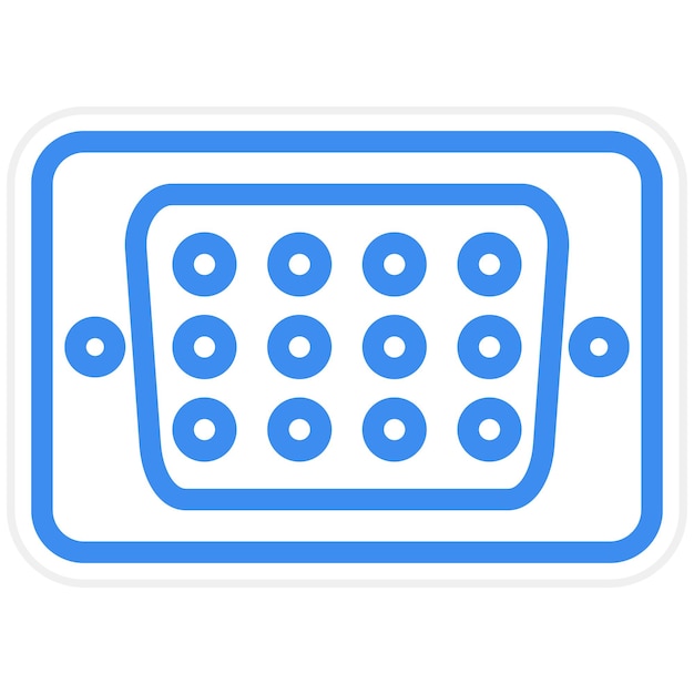 Diseño vectorial Vga Estilo de icono de puerto