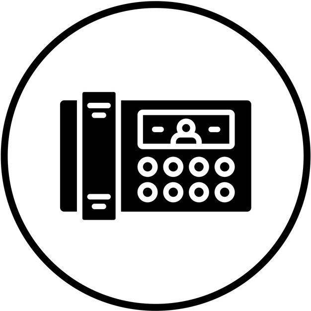 Diseño vectorial de vídeo Estilo del icono de la puerta del teléfono