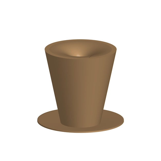 Diseño vectorial de vidrio de arcilla de renderizado 3d