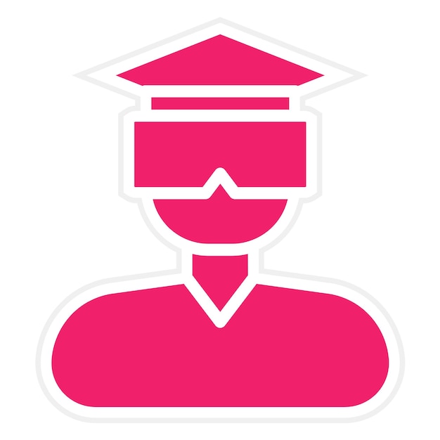 Diseño vectorial de VR Estilo de icono de aprendizaje