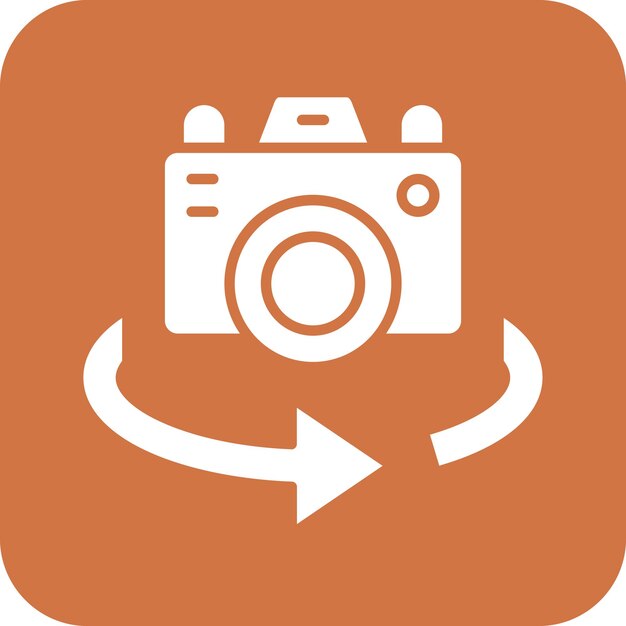 Diseño vectorial Vr Estilo del icono de la cámara