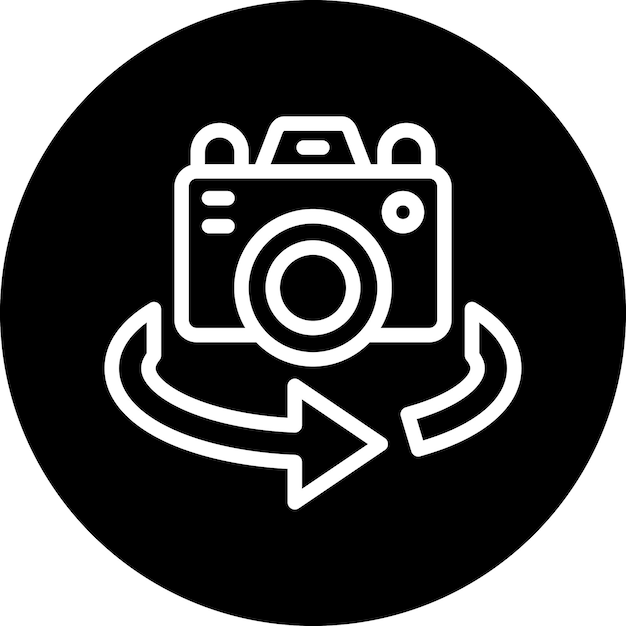 Diseño vectorial Vr Estilo del icono de la cámara