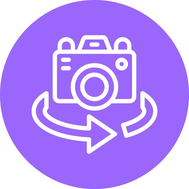 Diseño vectorial Vr Estilo del icono de la cámara