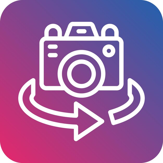 Diseño vectorial Vr Estilo del icono de la cámara