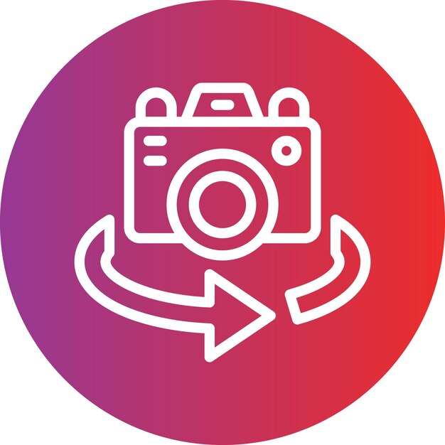Diseño vectorial Vr Estilo del icono de la cámara