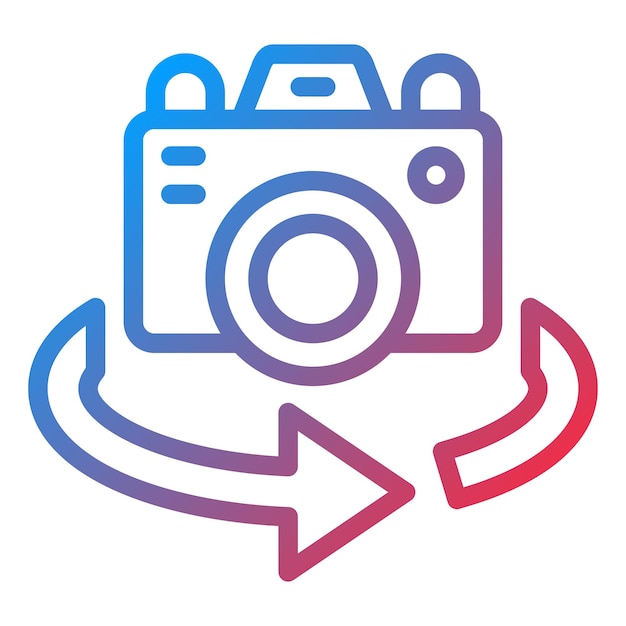 Diseño vectorial Vr Estilo del icono de la cámara
