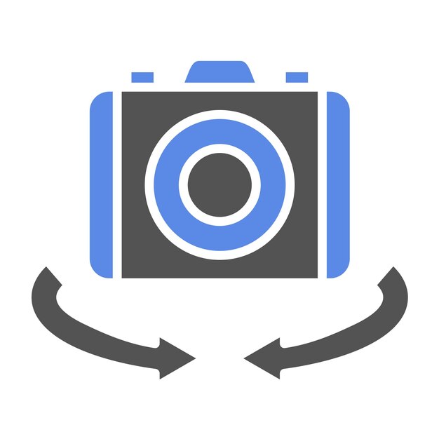 Diseño vectorial Vr Estilo del icono de la cámara