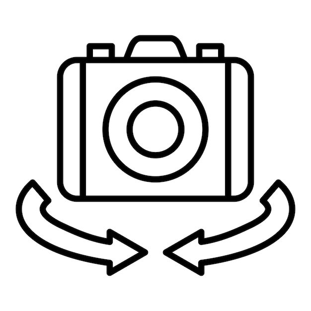 Diseño vectorial Vr Estilo del icono de la cámara