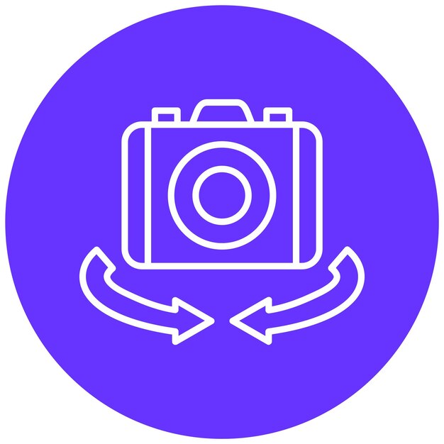 Diseño vectorial Vr Estilo del icono de la cámara