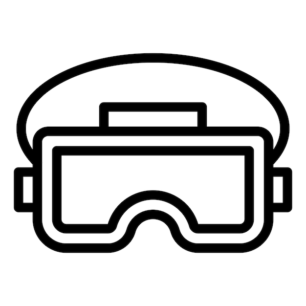 Vector diseño vectorial vr estilo de icono de gafas