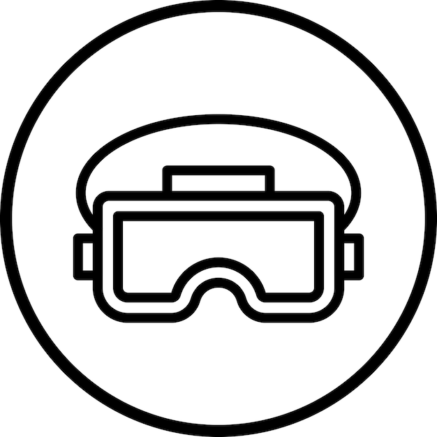 Vector diseño vectorial vr estilo de icono de gafas