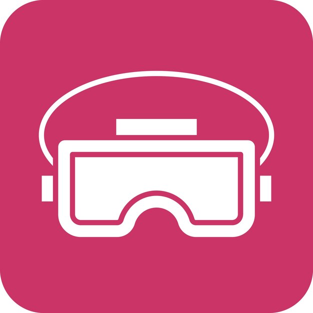 Vector diseño vectorial vr estilo de icono de gafas