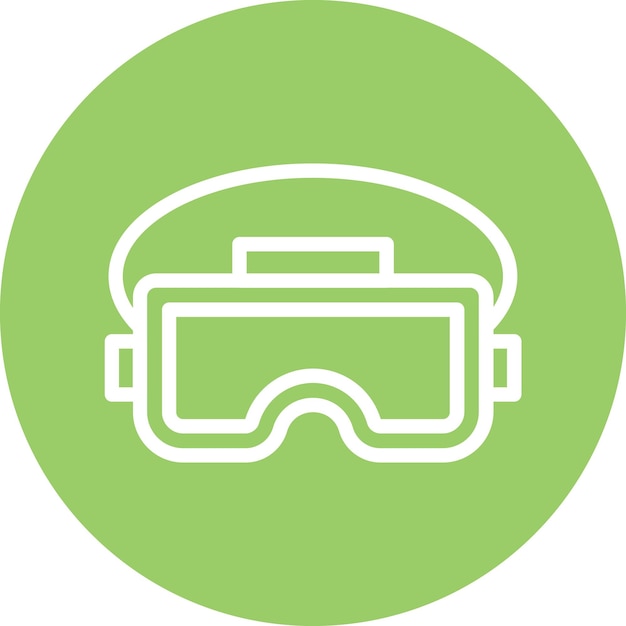 Diseño vectorial Vr estilo de icono de gafas