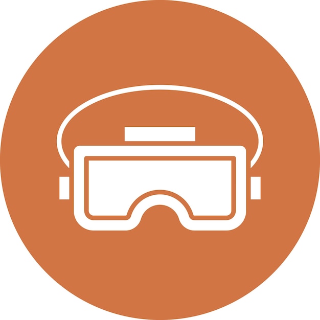 Diseño vectorial Vr estilo de icono de gafas