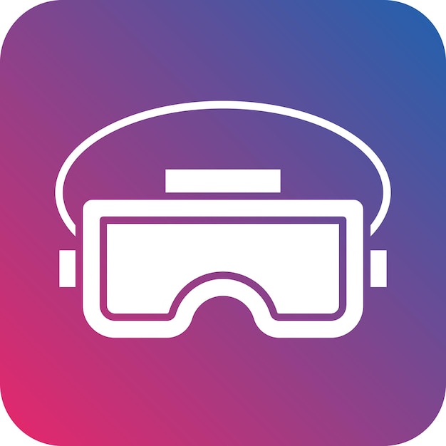 Diseño vectorial Vr estilo de icono de gafas
