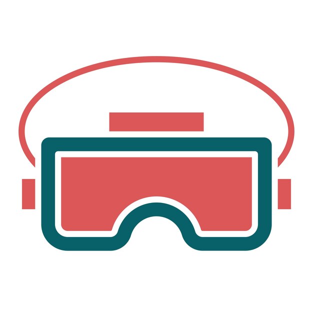 Diseño vectorial Vr estilo de icono de gafas