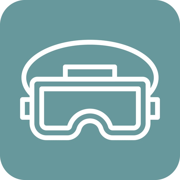Diseño vectorial Vr estilo de icono de gafas