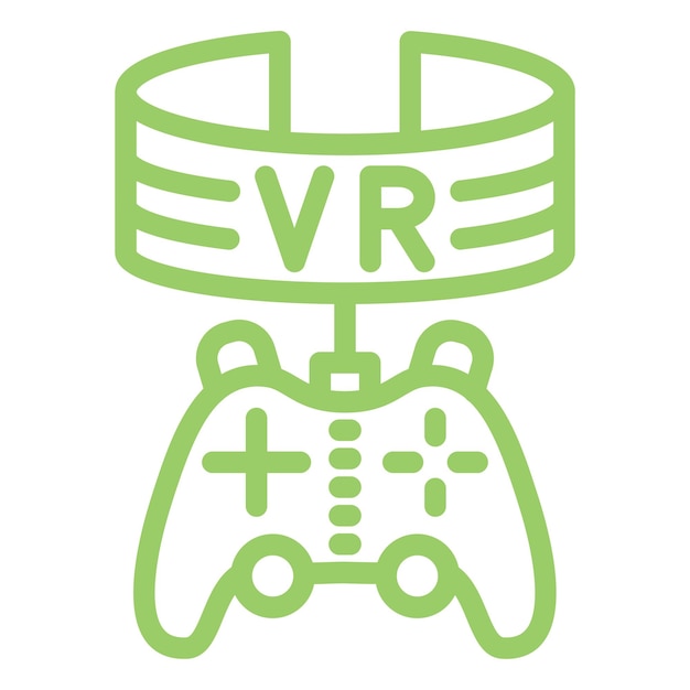 Diseño vectorial Vr Estilo de icono de juego
