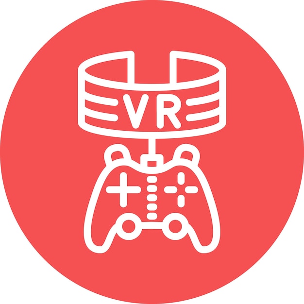 Diseño vectorial Vr Estilo de icono de juego
