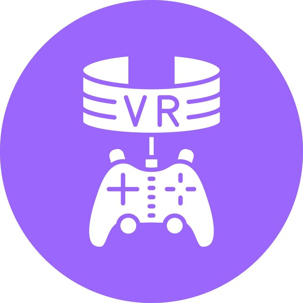 Diseño vectorial Vr Estilo de icono de juego