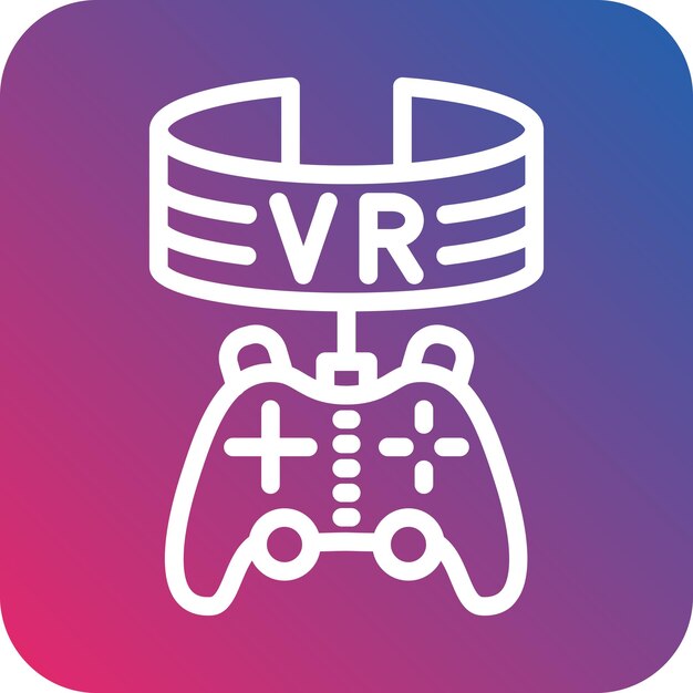 Diseño vectorial Vr Estilo de icono de juego