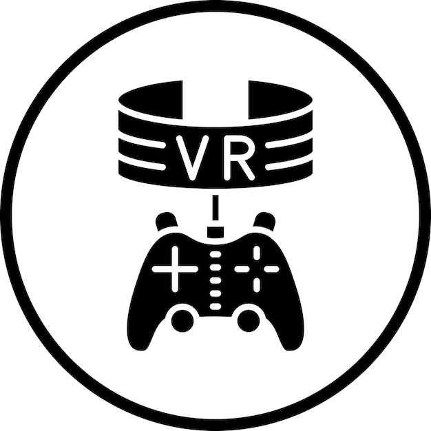 Diseño vectorial Vr Estilo de icono de juego