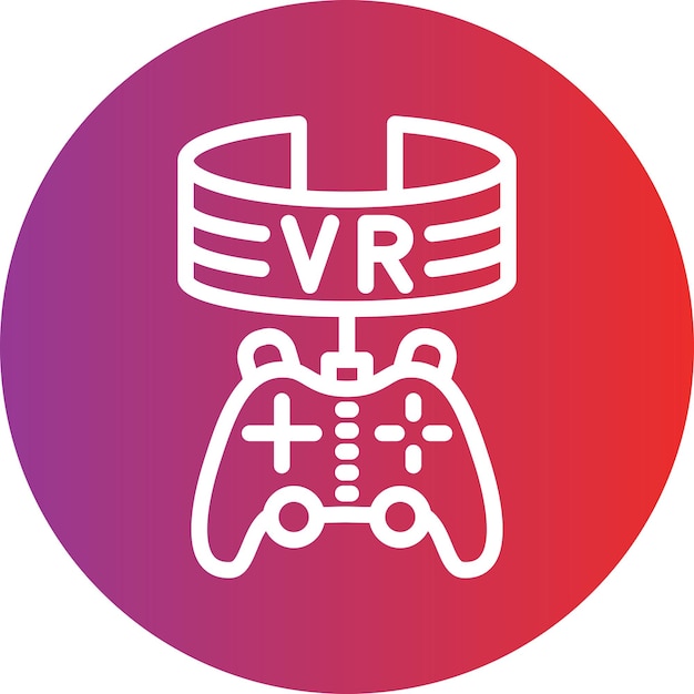 Diseño vectorial Vr Estilo de icono de juego