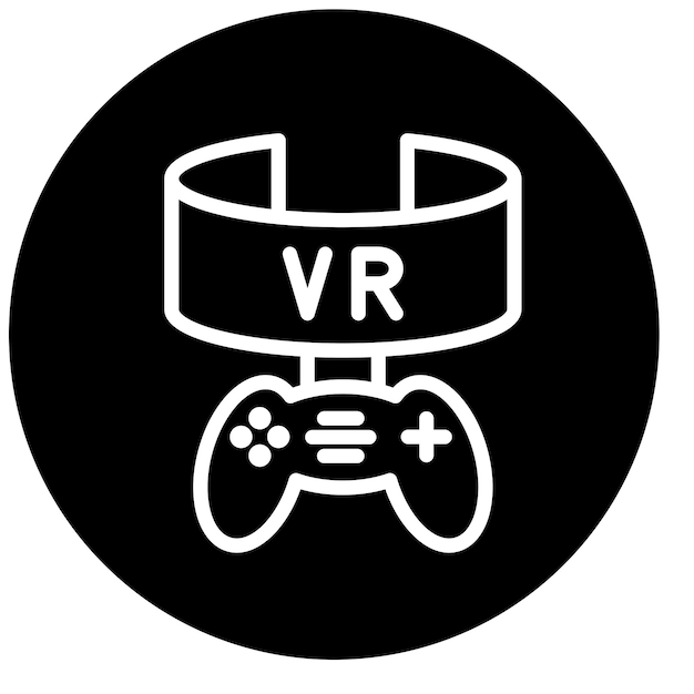 Diseño vectorial Vr Estilo de icono de juego