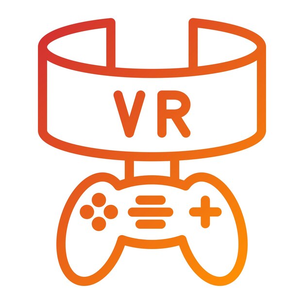 Diseño vectorial Vr Estilo de icono de juego