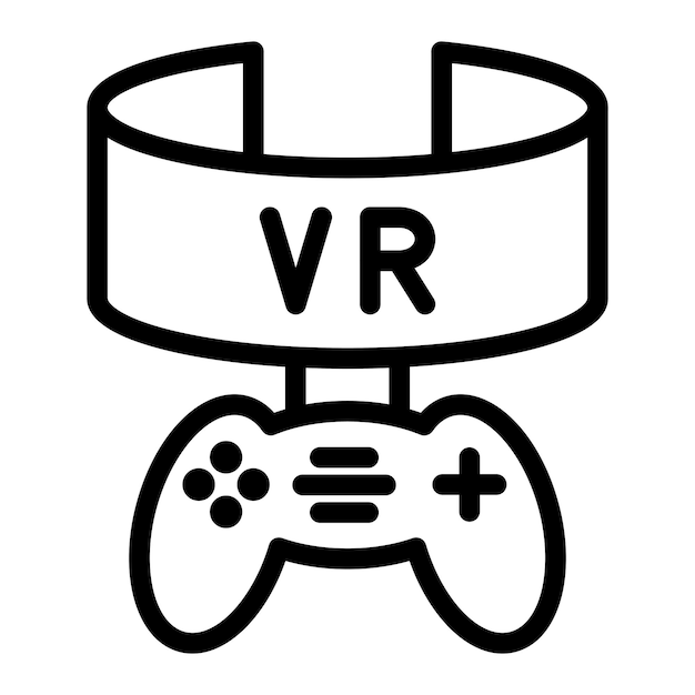 Diseño vectorial Vr Estilo de icono de juego