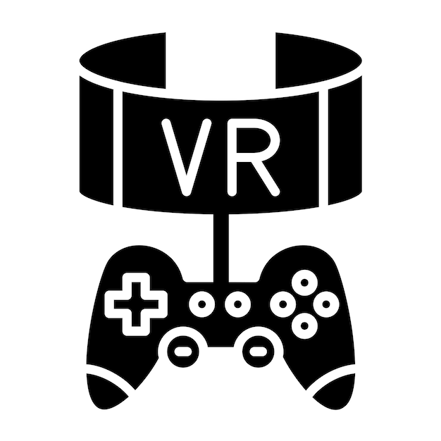 Diseño vectorial Vr Estilo de icono de juego