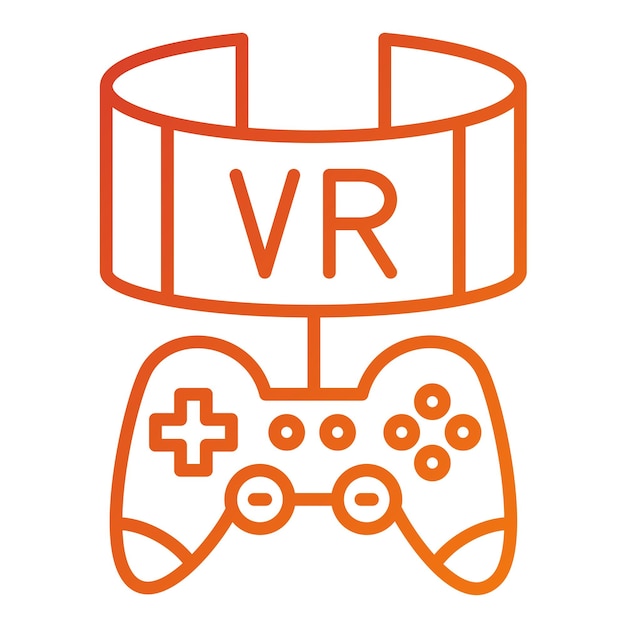Diseño vectorial Vr Estilo de icono de juego