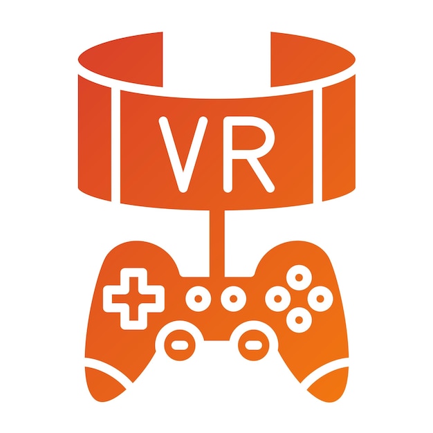 Diseño vectorial Vr Estilo de icono de juego