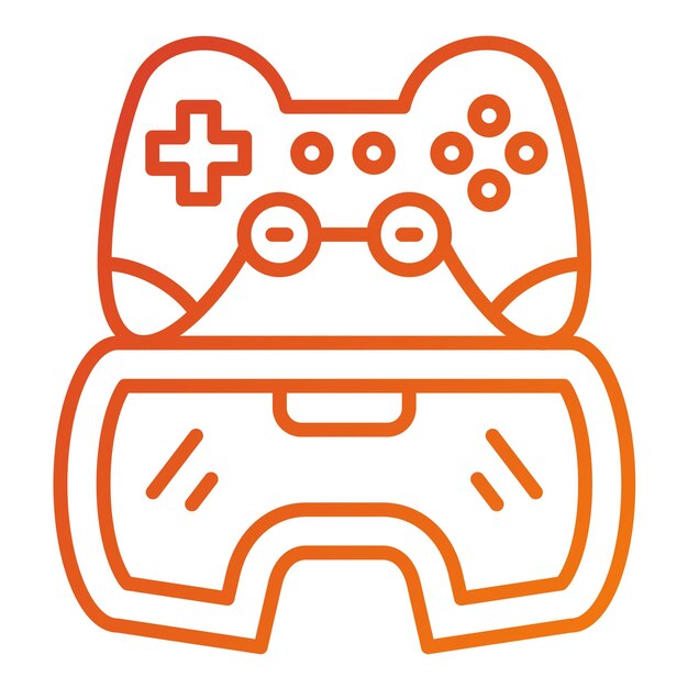 Diseño vectorial Vr Estilo de icono de juego